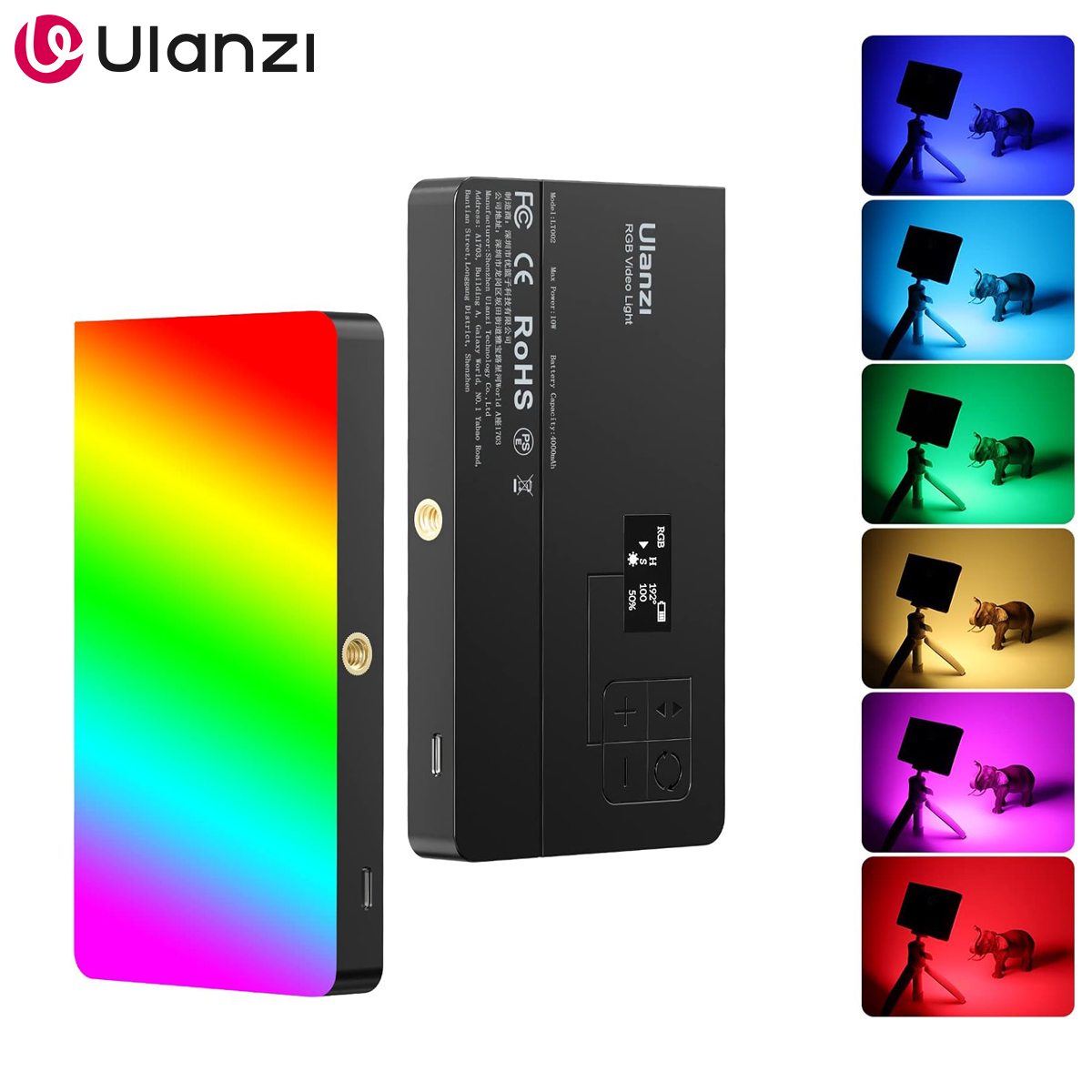 Video Light Panel Led - ULANZI LT002 RGB Video Light, Portable
