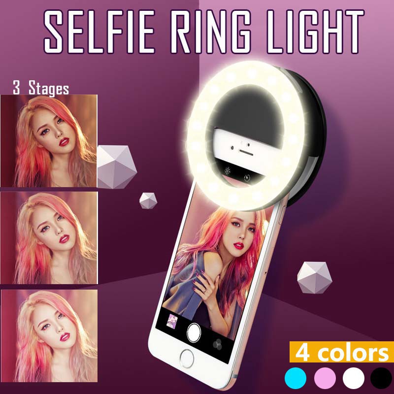 Photography Lighting Flash - LED Selfie Ring Light 3 Level