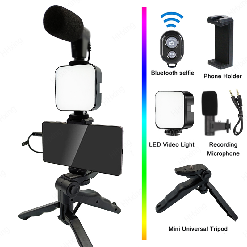 Photography Lighting Kit Portable - Phone Holder Photography Lighting Smartphone Video