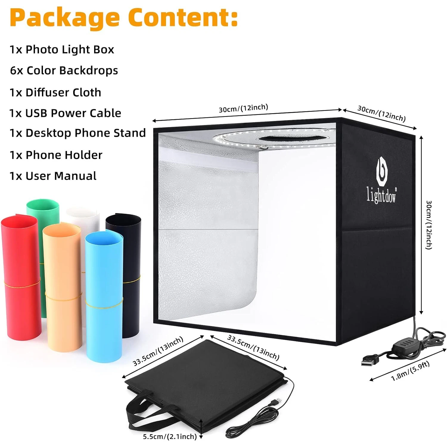 Photography Lightning - Lightdow Photo Studio Light Box Kit