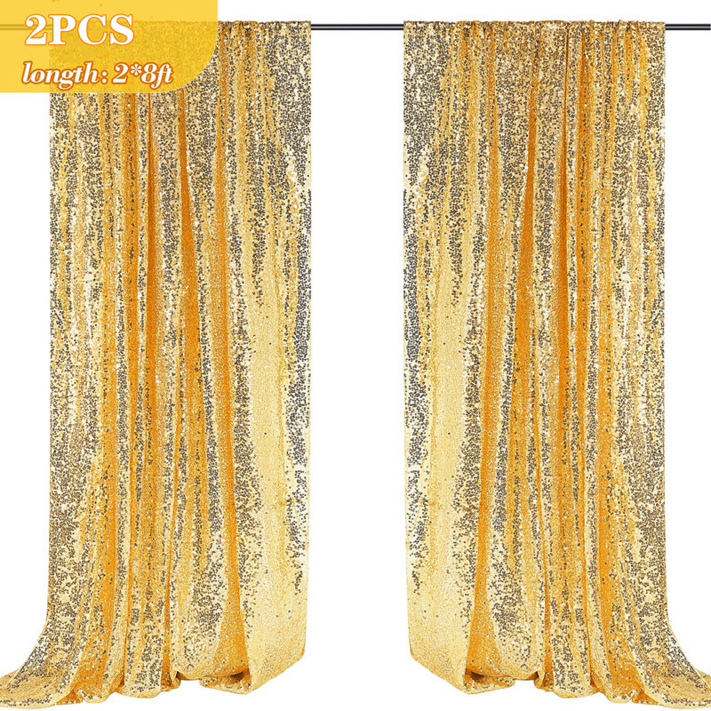 Photography Lighting Background - Sequin Backdrop Curtains - 2 Panels
