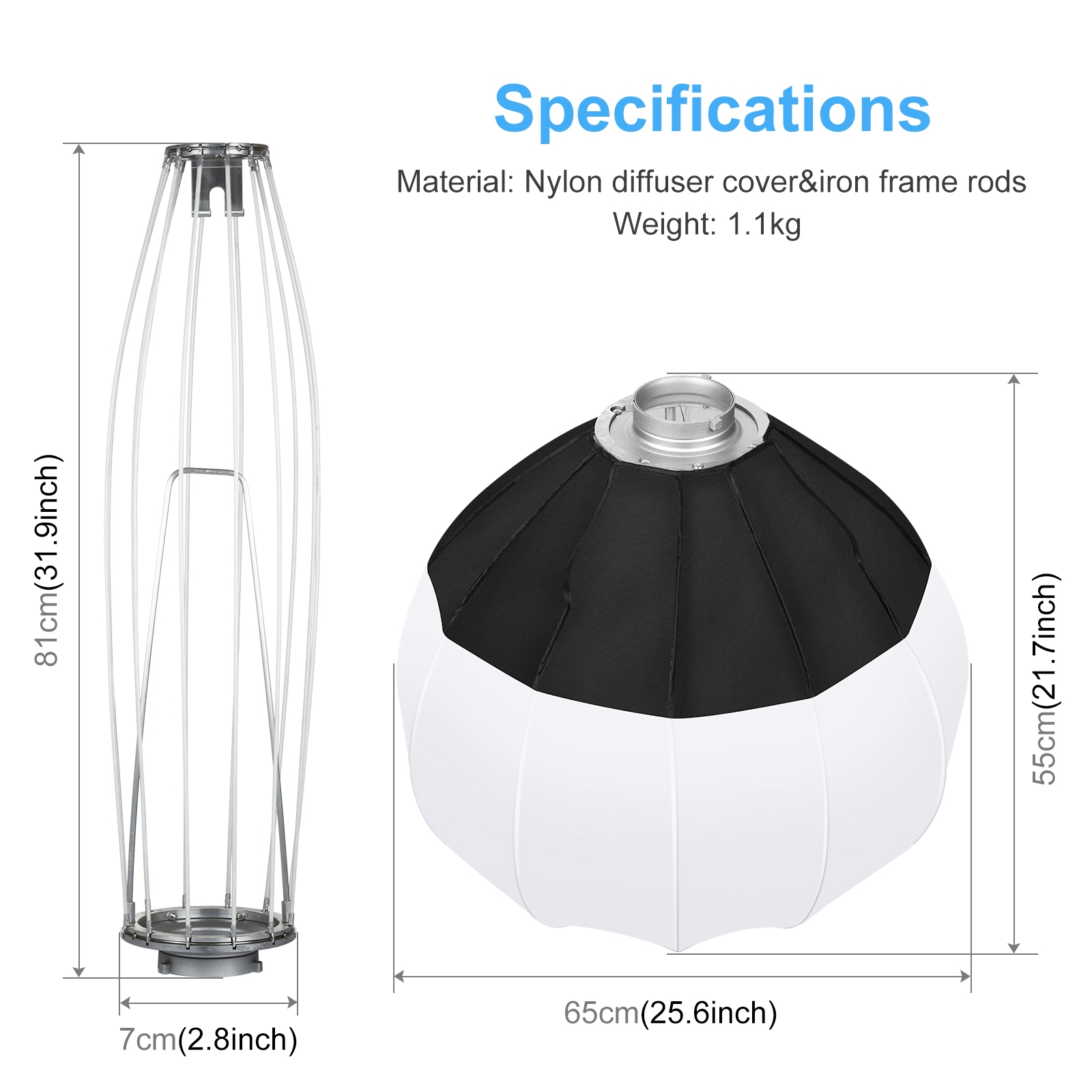 PULUZ 65cm Foldable Lantern So - Photography Lighting Flash recension och pris