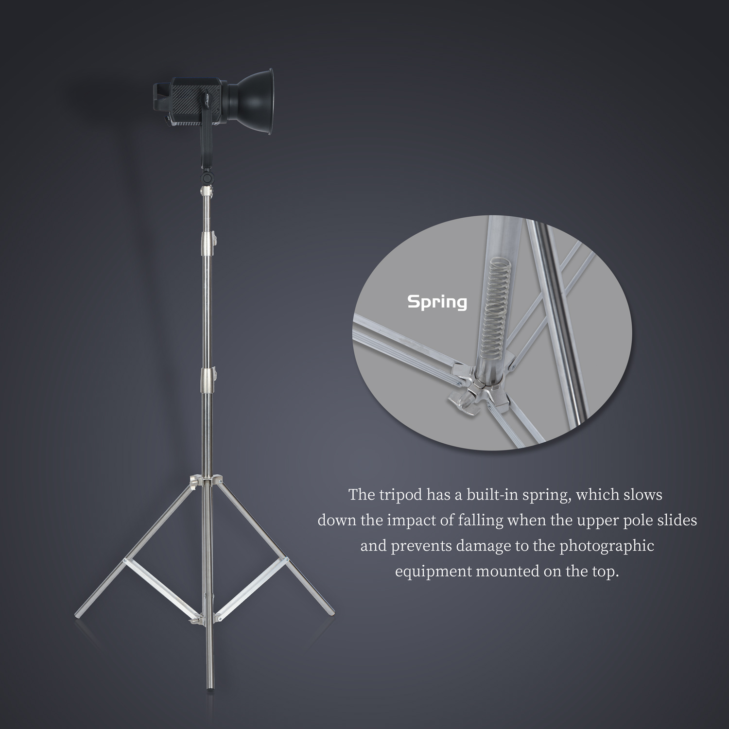 SH 2.8M Stainless Steel Light  - Photography Lightning recension och pris