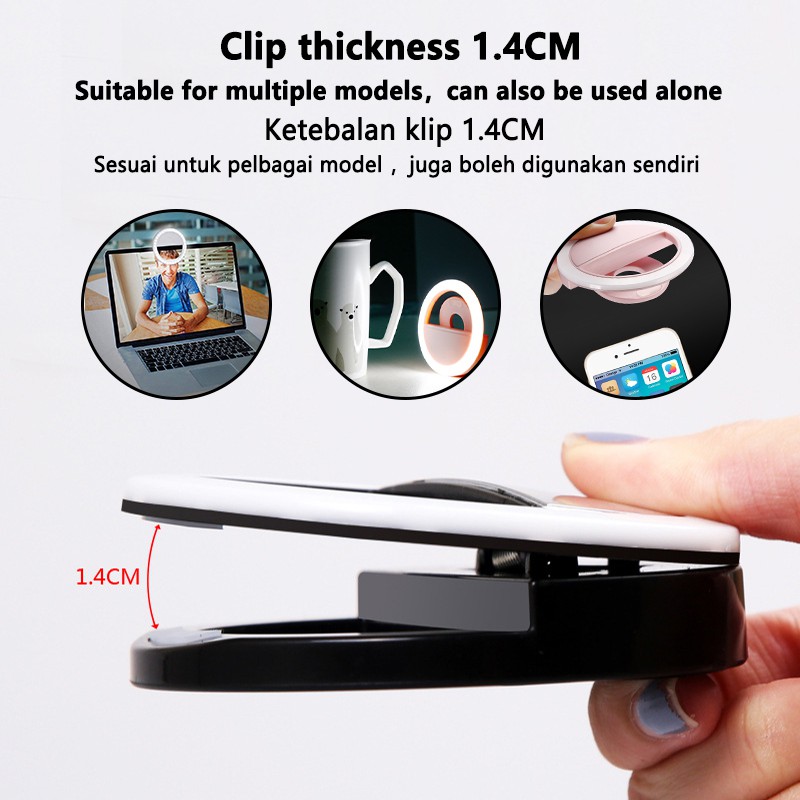 LED Selfie Ring Light 3 Level  - Photography Lighting Flash recension och pris