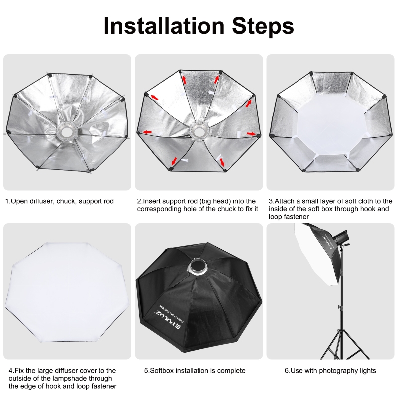 PULUZ 95cm Octagon Photography - Photography Lighting Flash recension och pris
