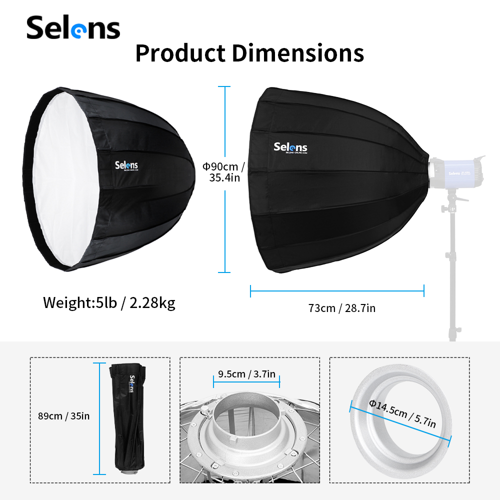 Foldable Quick Setup 90cm Phot - Photography Studio Lighting Set Up recension och pris