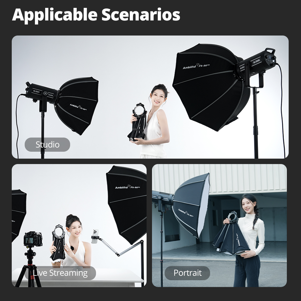 Ambitful FS80PRO Fast Setup Bo - Photography Studio Lighting Set Up recension och pris