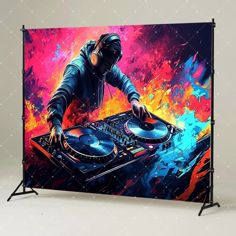 Hip Hop Music DJ Party Decorat - Photography Lighting Background recension och pris