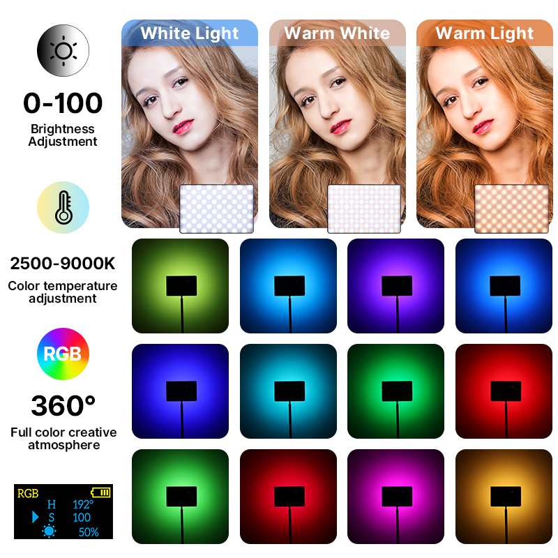 Ulanzi LT003 15W RGB Video Lig - Video Light Panel Led recension och pris