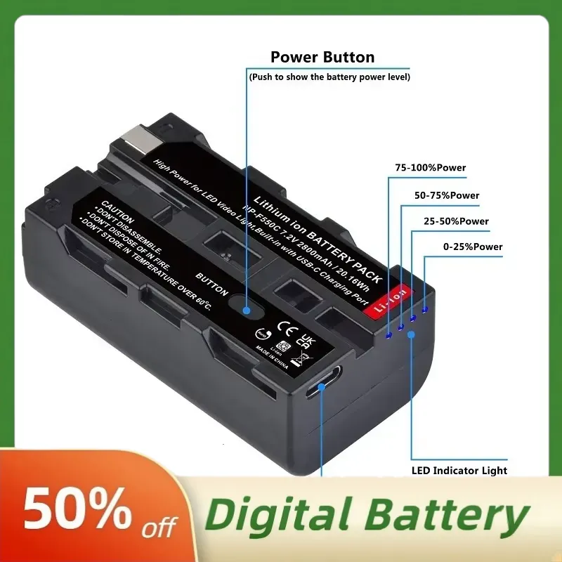 NP-F550C NP-F550 F570 Battery  - Video Light Panel Led recension och pris