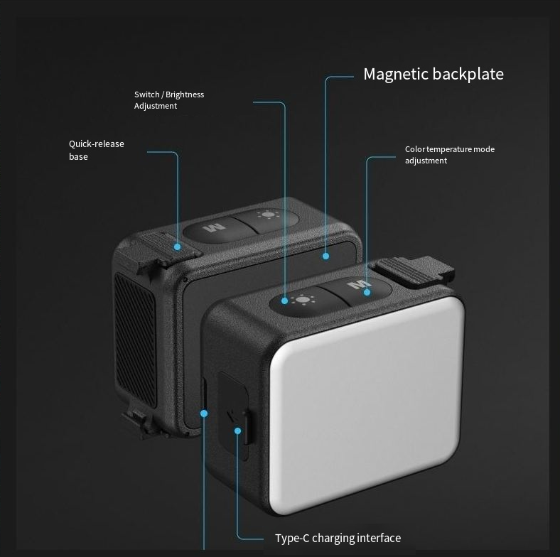 TELESIN Magnetic Fill Light Fo - Photography Lighting Kit Portable recension och pris