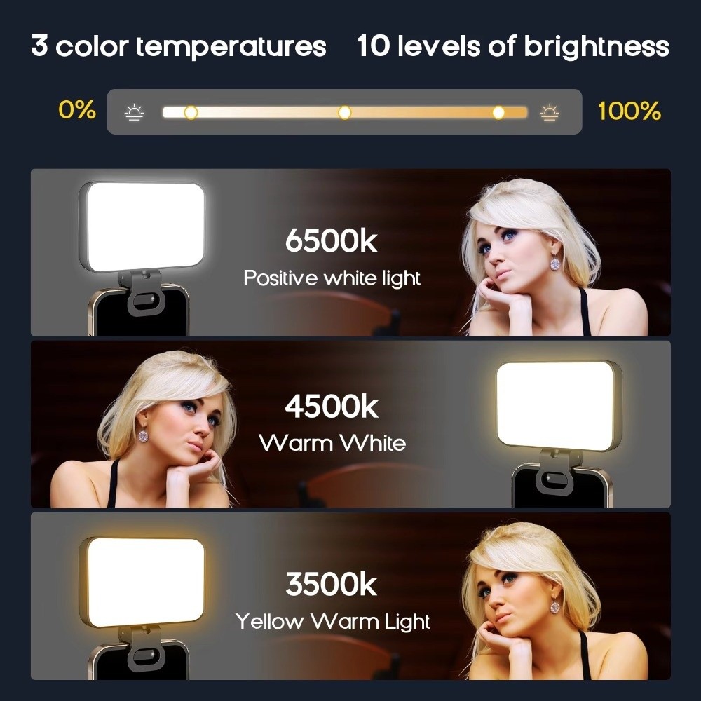 800/1000mAh LED Selfie Light 3 - Photography Lighting Flash recension och pris