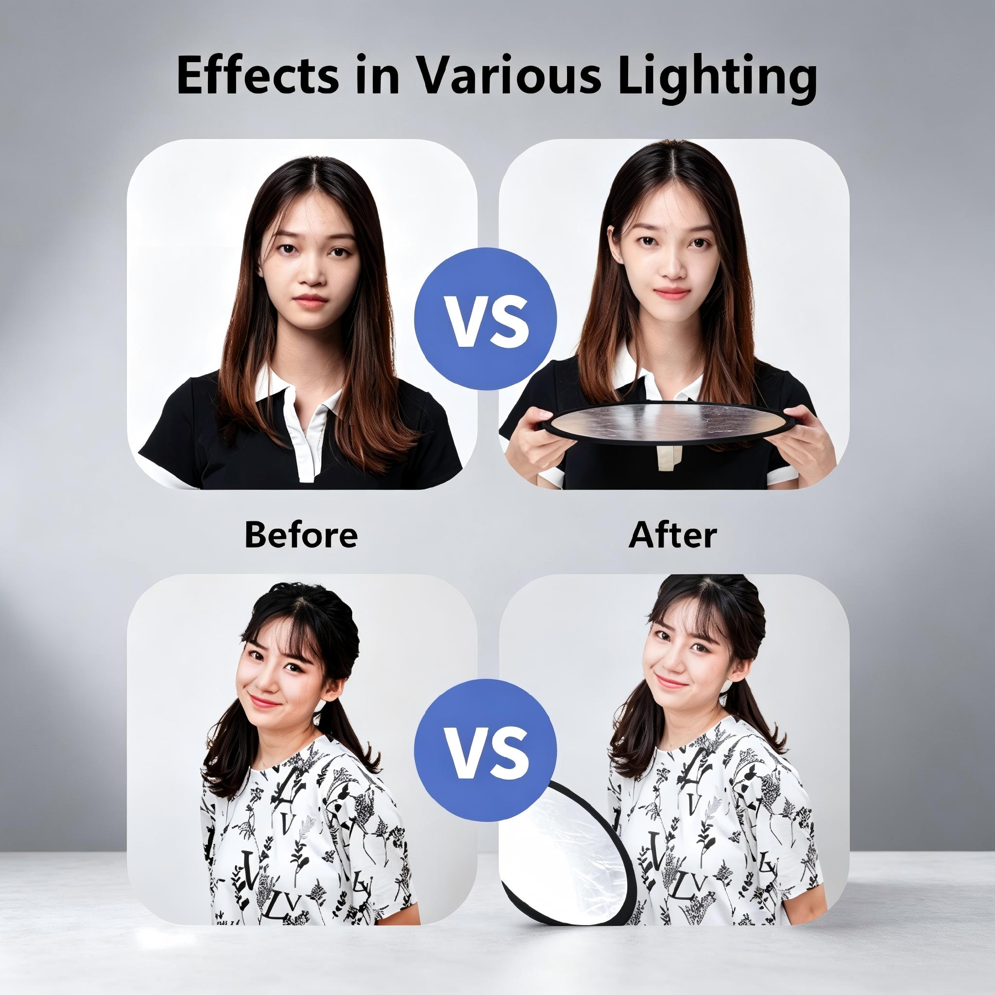 2-in-1 Dual Sided Gold Silver  - Photography Lighting Kit Portable recension och pris